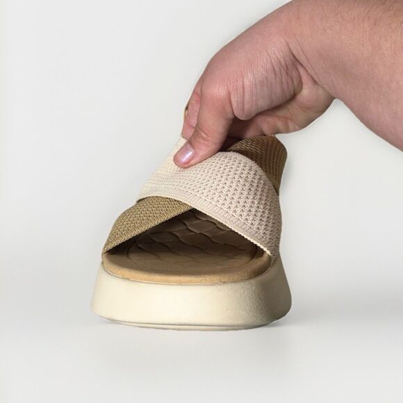 VIVAIA AdaptAll™ Sport Sandals (Kara) Cream Criss Cross Anti Slip Lightweight - Picture 6 of 9